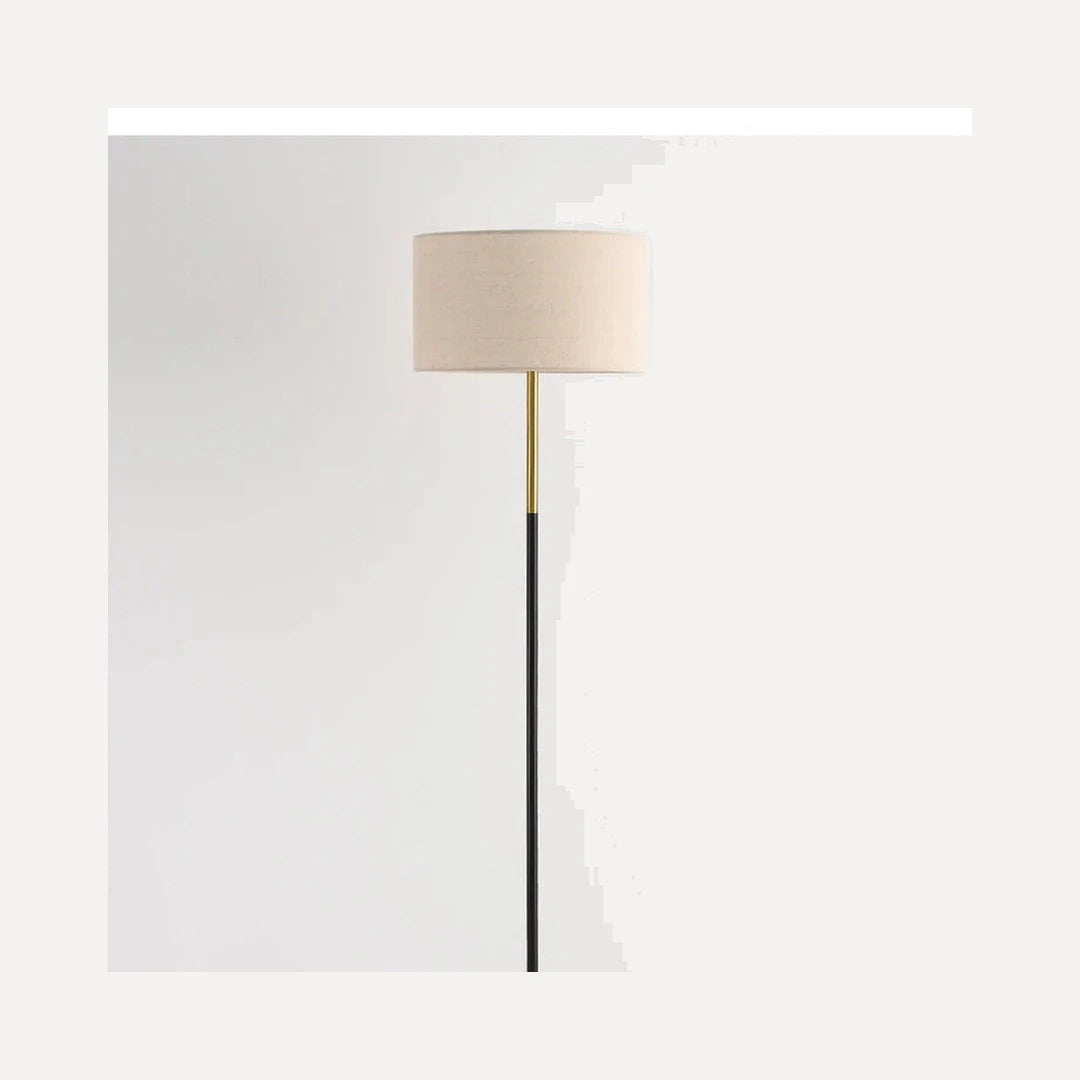 Lampadaire classique, abat-jour tambour, noir ou doré, 158 cm – Rodez
