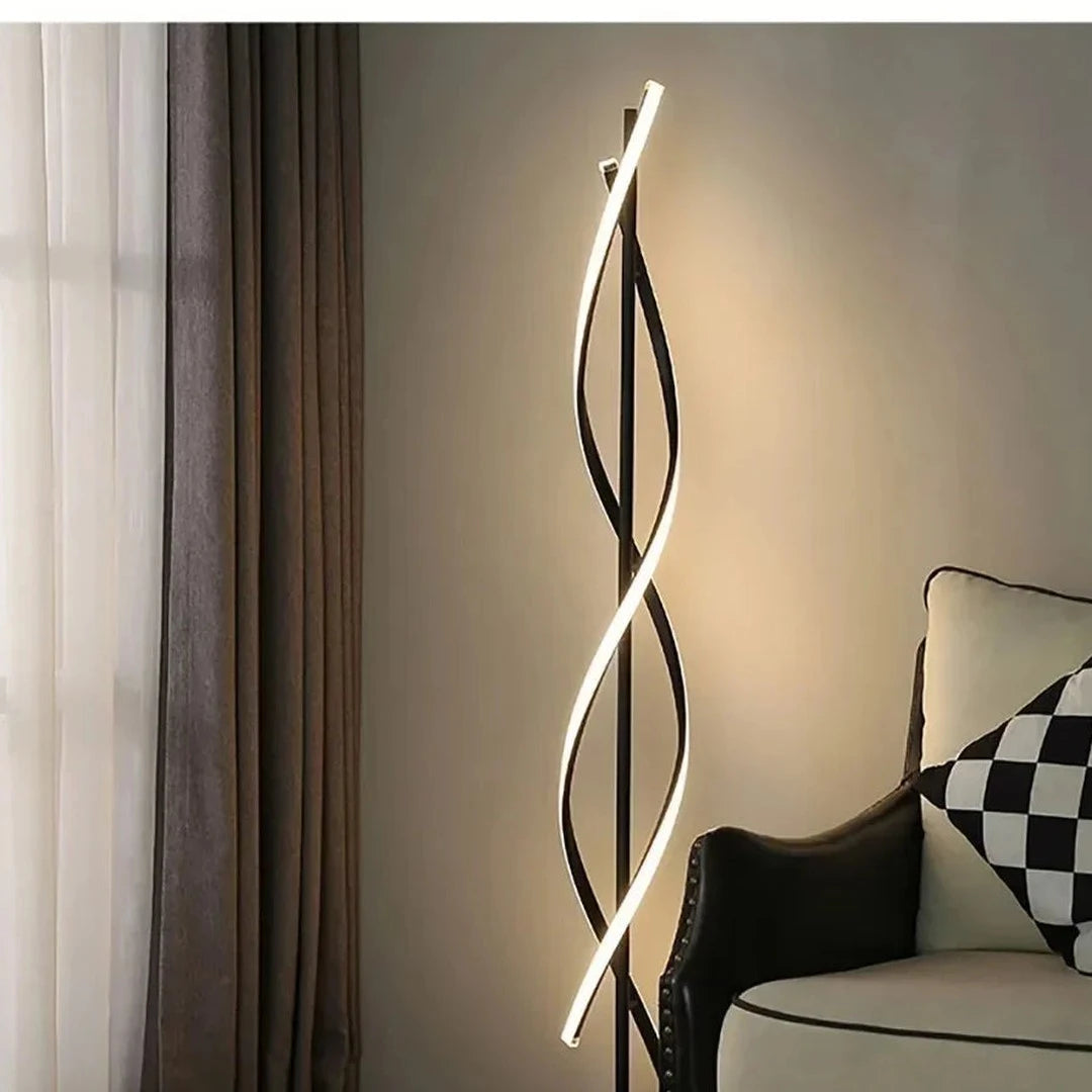 Ségur, spirale de lumière led, en situation