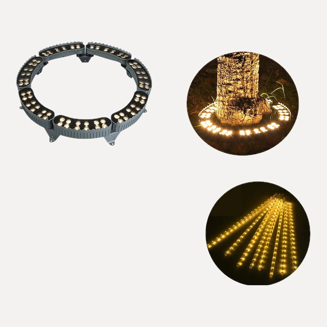 Pyla, spots led pour mettre un arbre en lumière, kit de 7 spots