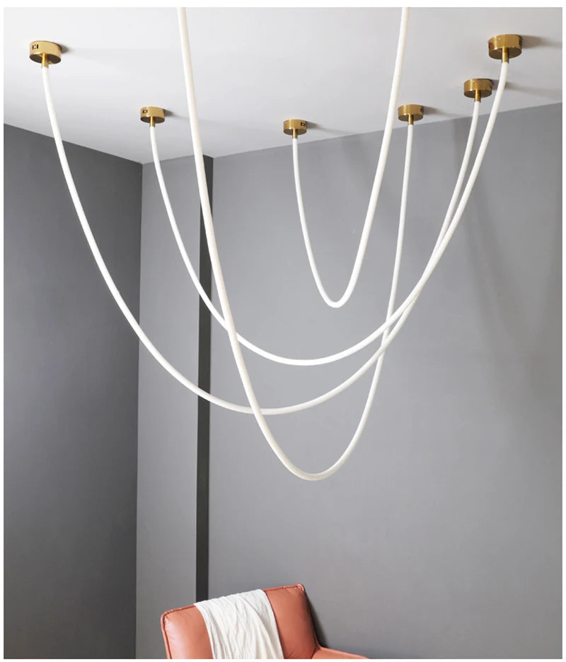 Lustre tube de lumière souple, 1,5 à 5 m – Meudon, vue d’ambiance