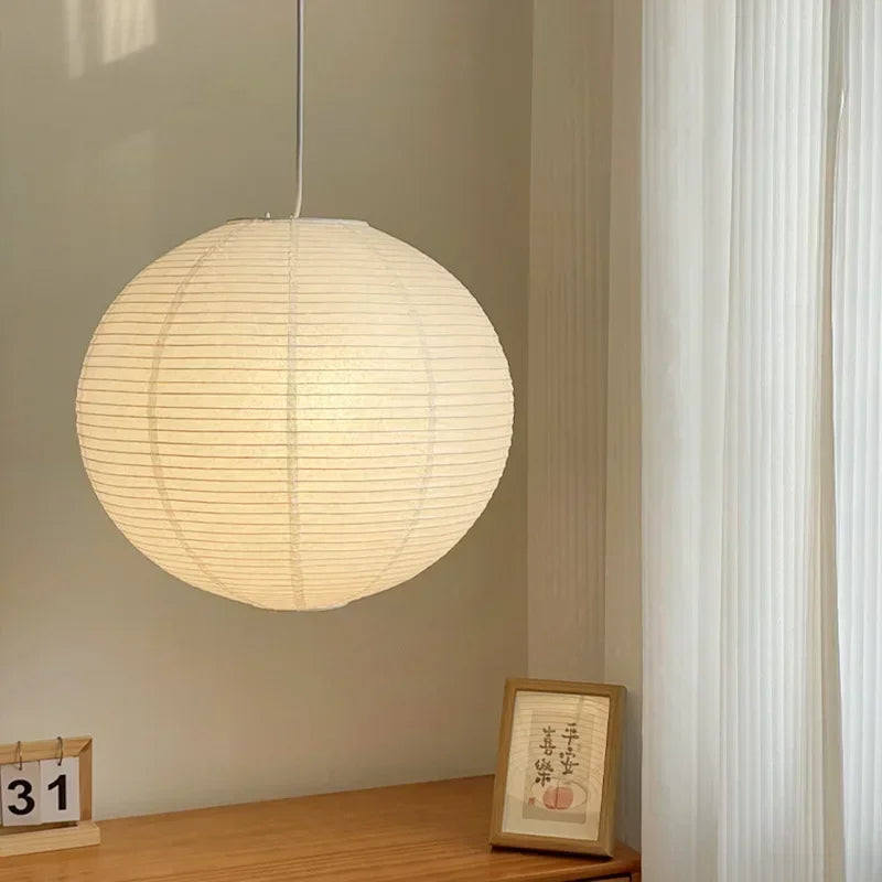 Suspension boule en papier de riz, style japonais – Kamakura, vue d’ambiance
