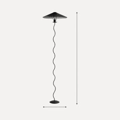 Noir, lampadaire 150 cm
