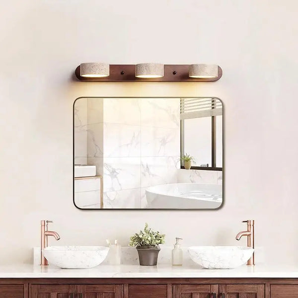 Applique en travertin et bois, orientable, 1 à 4 lumières – Bormio