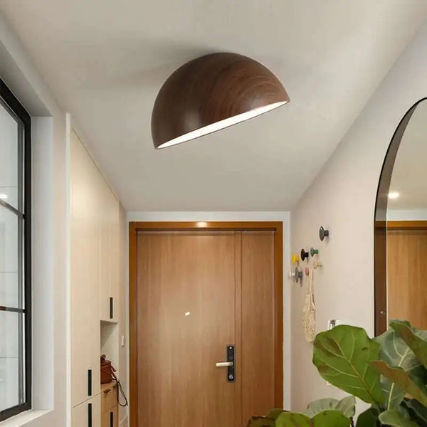 Plafonnier demi-sphère inclinée, noyer, blanc ou noir – Arcachon