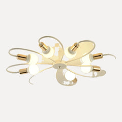 Blanc et doré, 8 lumières