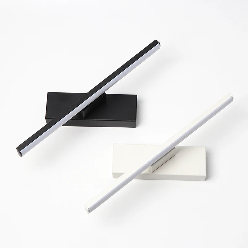 Applique LED barre pivotante, blanc ou noir, 30 à 50 cm – Noyers, sur fond blanc