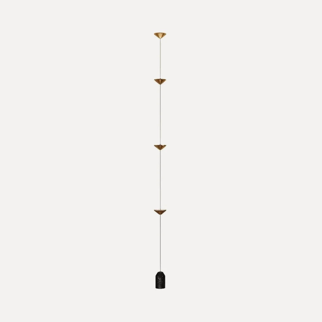 Lampadaire cônes lumineux sur câble tendu, 1 à 3 lumières – Pradelles