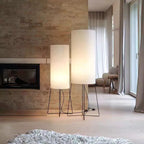 Lampadaire design en tissu, H 120 cm – Ikaho, vue d’ambiance