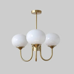 Doré, 3 globes blancs