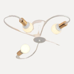 Blanc et doré, 6 lumières
