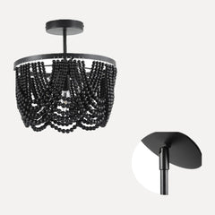 Plafonnier, noir, Ø 32 cm