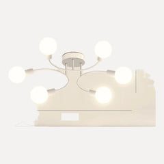 Blanc, 6 lumières, Ø 70 cm