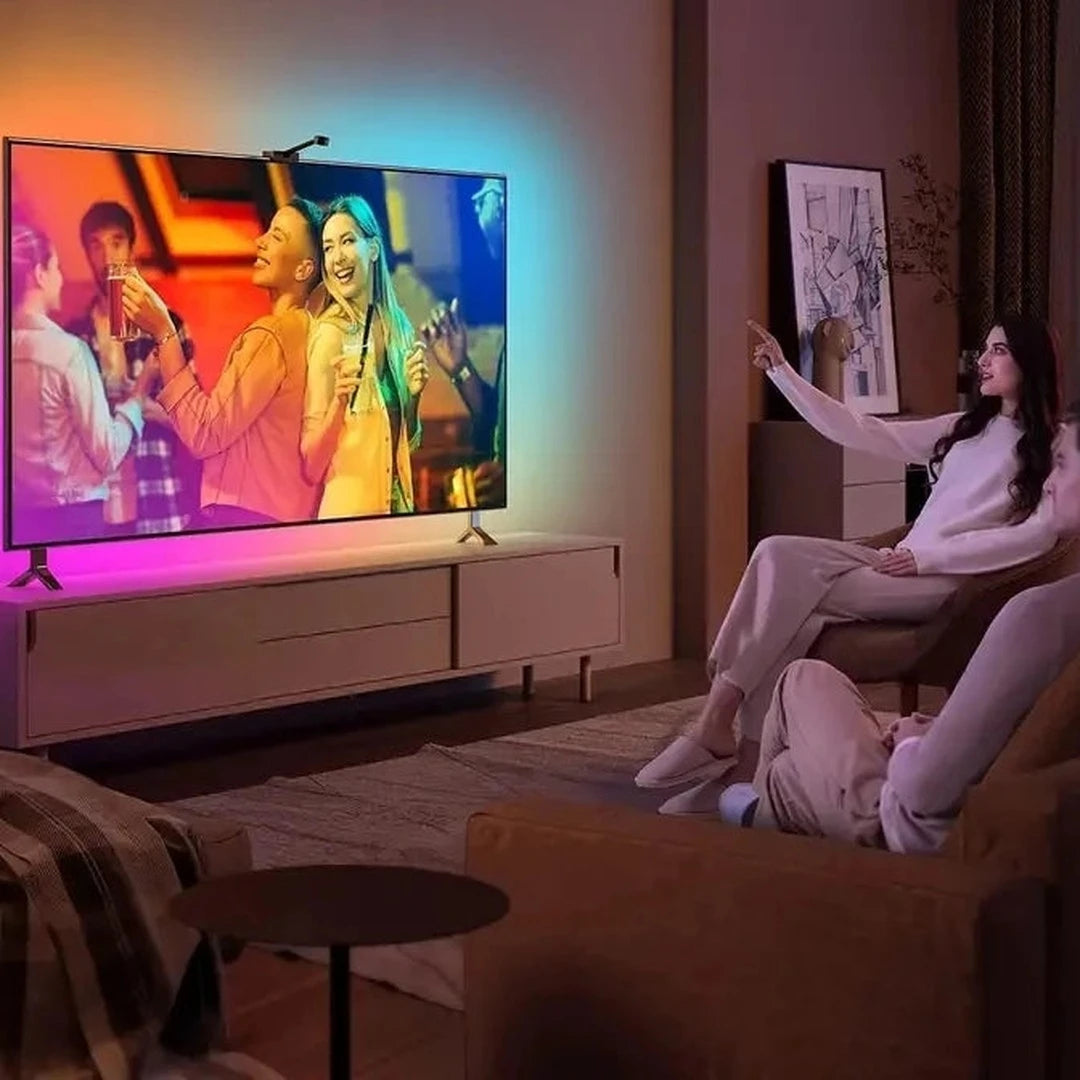 Luçon, les couleurs de l'écran autour de la tv, en situation