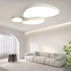 Plafonnier LED en forme de galets, noir ou blanc – Bréhat, vue d’ambiance