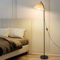 Lampadaire col de cygne, abat-jour plissé orientable – Auvillar