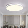 Plafonnier macaron LED, blanc, bois ou noir – Anglet, finition modèle A, blanc / Ø 40 cm