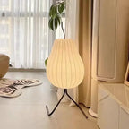 Lampadaire poire en soie, style japonais – Gion, vue d’ambiance