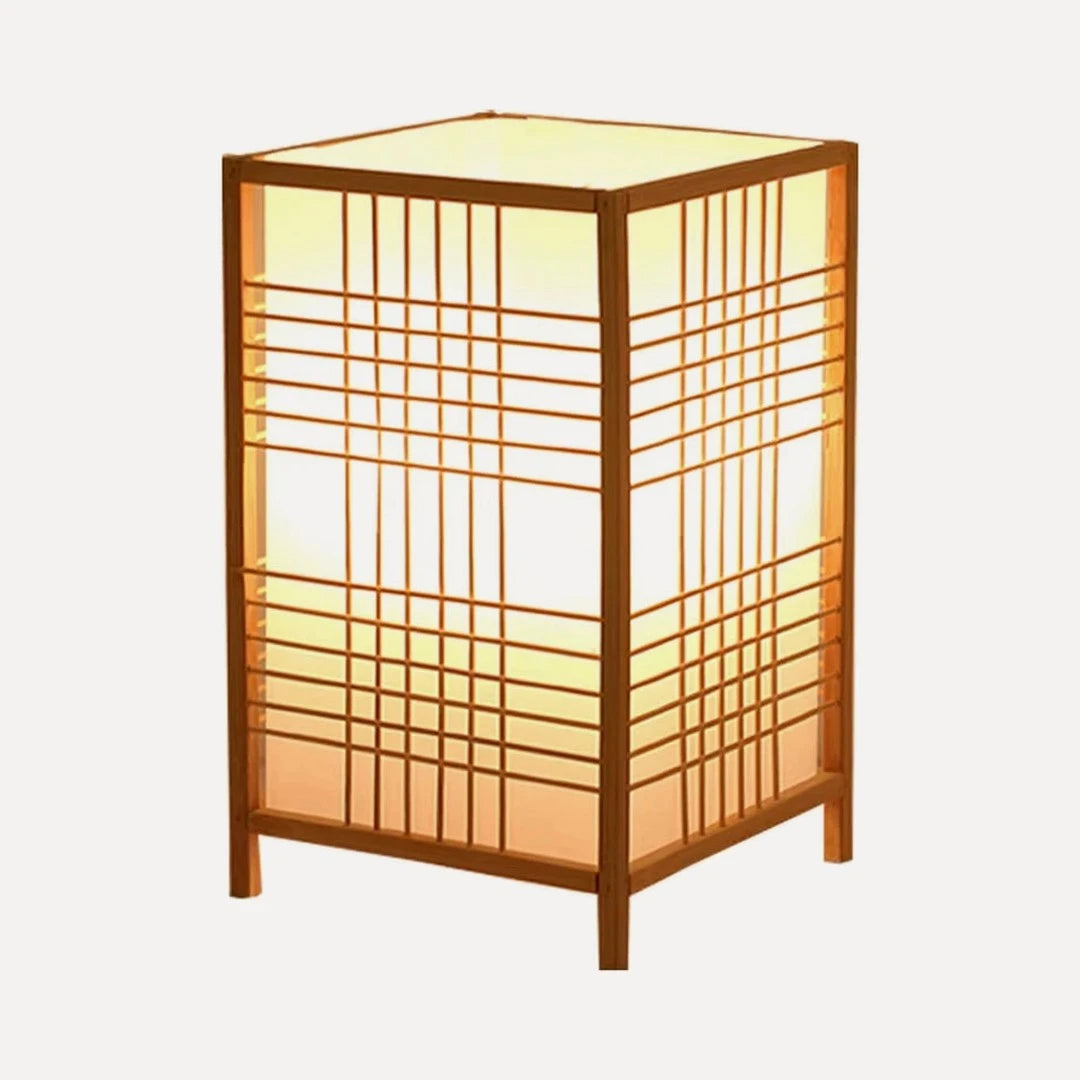 Lampe à poser lanterne en bambou, carrée, haute ou ovale – Scanno