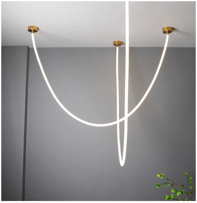Lustre tube de lumière souple, 1,5 à 5 m – Meudon, vue d’ambiance