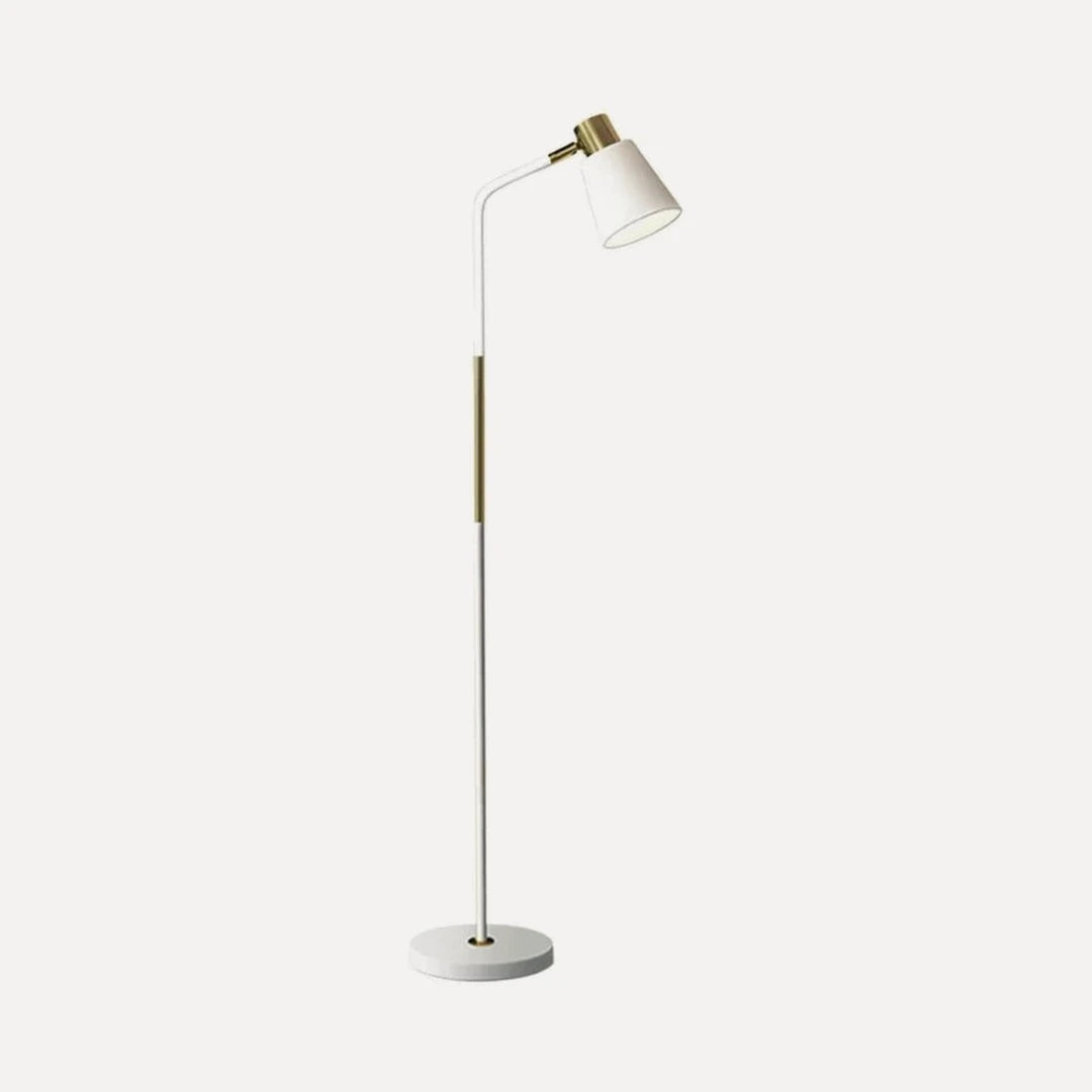 Montpazier, liseuse orientable, touches dorées, blanc et doré