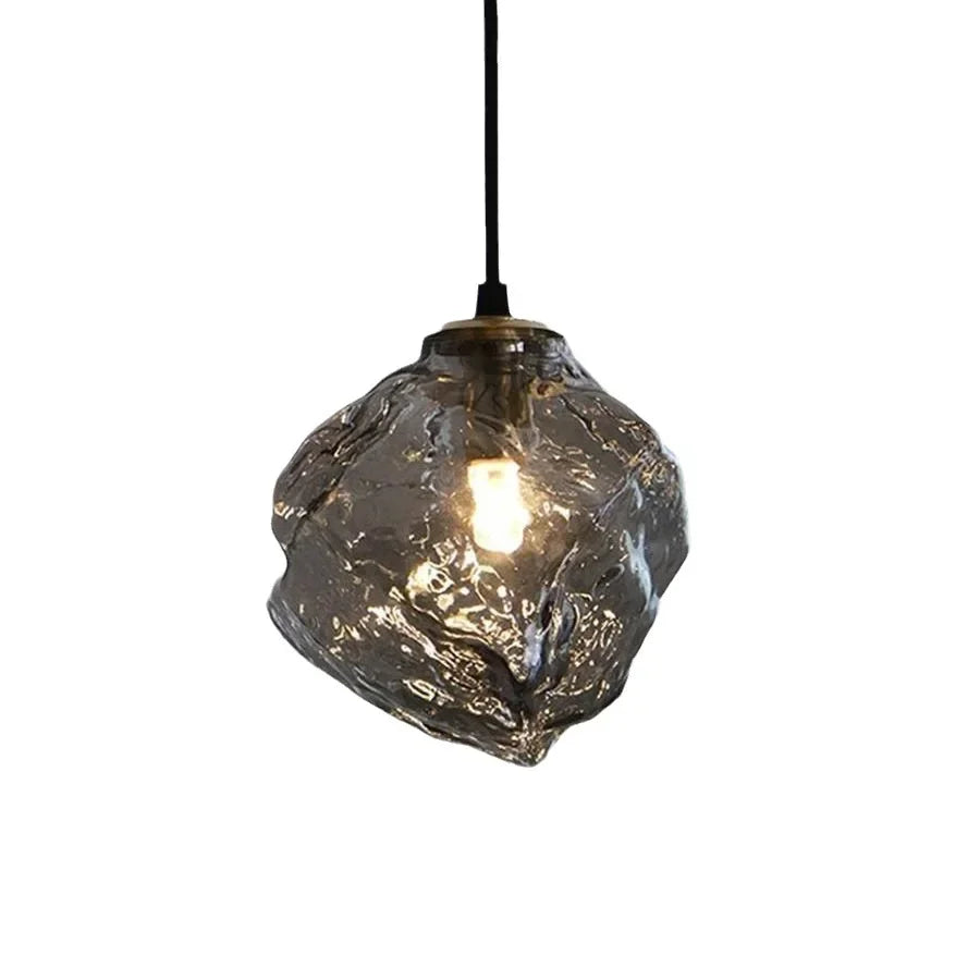 Suspension glaçon en verre, cognac, fumé ou transparent – Hakuba, sur fond blanc