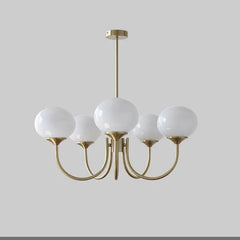 Doré, 5 globes blancs
