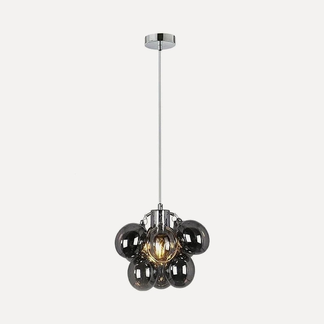 Lustre bulles de verre fumé, 3 à 8 lumières – Anet, sur fond clair