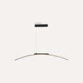 Suspension arc LED noire, ligne minimaliste – Arles, finition noir, blanc chaud