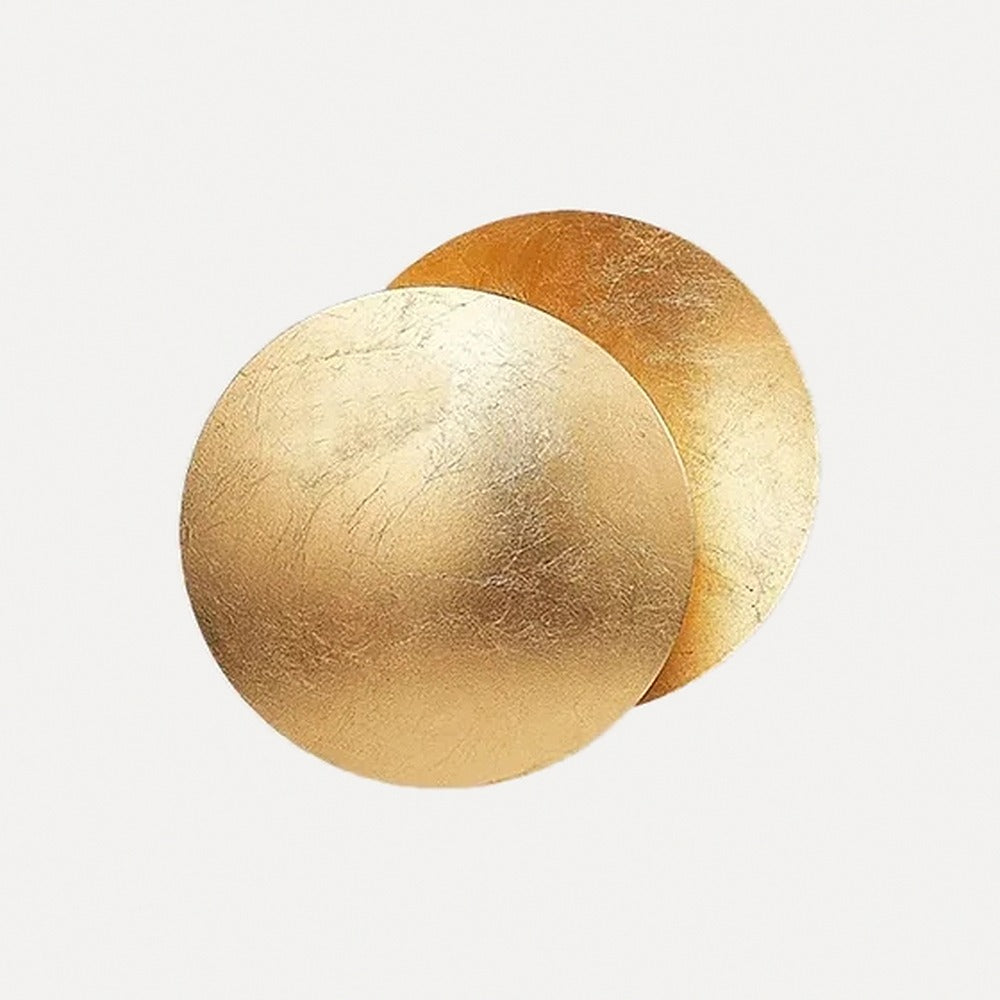 Applique éclipse en feuille d'or, Ø 20 ou 25 cm – Aso, finition feuille d'or, Ø 20 cm
