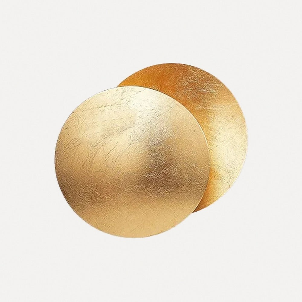 Applique éclipse en feuille d'or, Ø 20 ou 25 cm – Aso, finition feuille d'or, Ø 25 cm