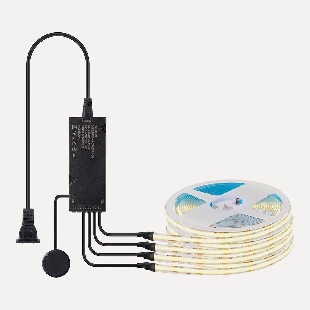 Kit LED sous meuble à interrupteur tactile, 1 à 4 rubans – Aurel, version 4 rubans