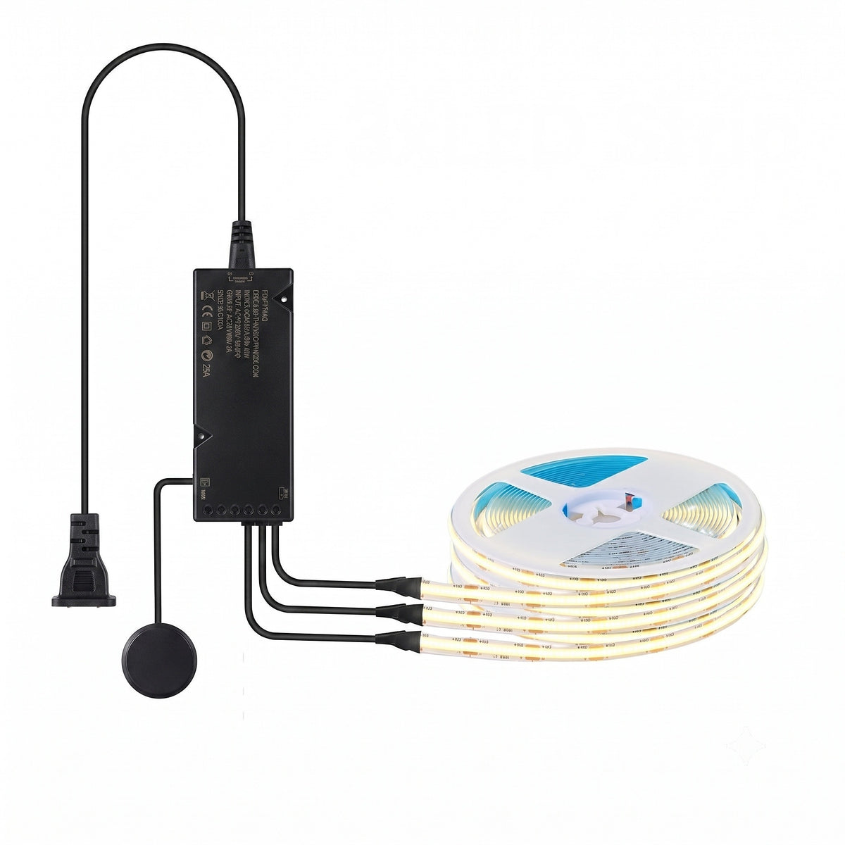 Kit LED sous meuble à interrupteur tactile, 1 à 4 rubans – Aurel, version 3 rubans