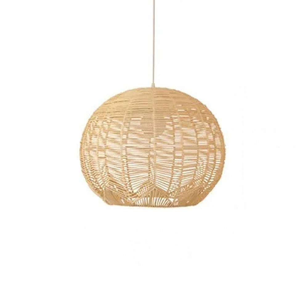 Suspension en rotin tressé main, huit formes, Ø 25 à 65 cm – Awaji, finition boule, Ø 40 cm