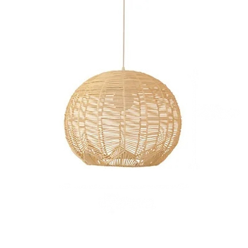 Suspension en rotin tressé main, huit formes, Ø 25 à 65 cm – Awaji, finition boule, Ø 30 cm