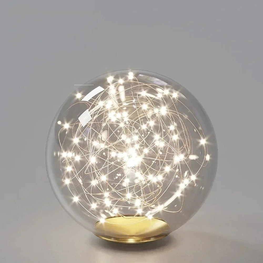 Lustre ligne de globes de verre, 72 à 112 cm – Breteuil allumé