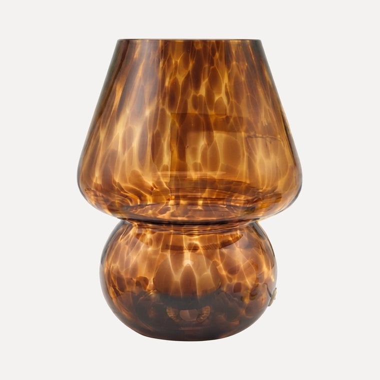 Calvi, lampe à poser champignon en verre écaille