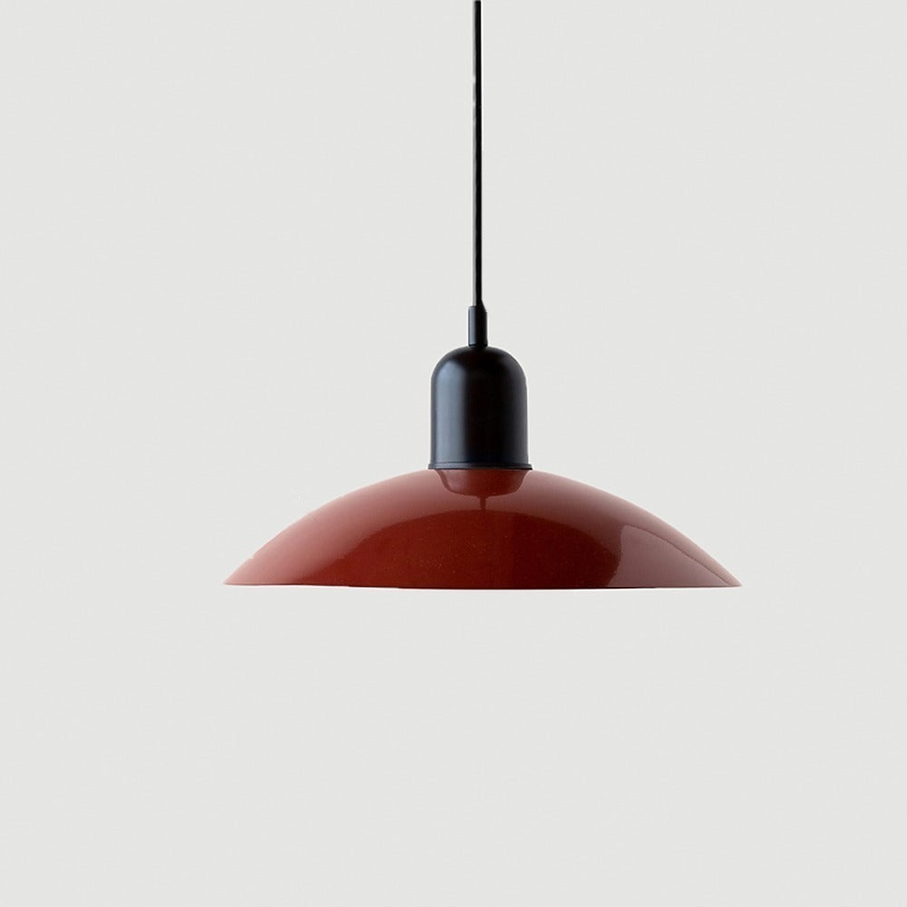 Suspension chapeau en métal coloré, scandinave – Camogli, finition bordeaux et noir
