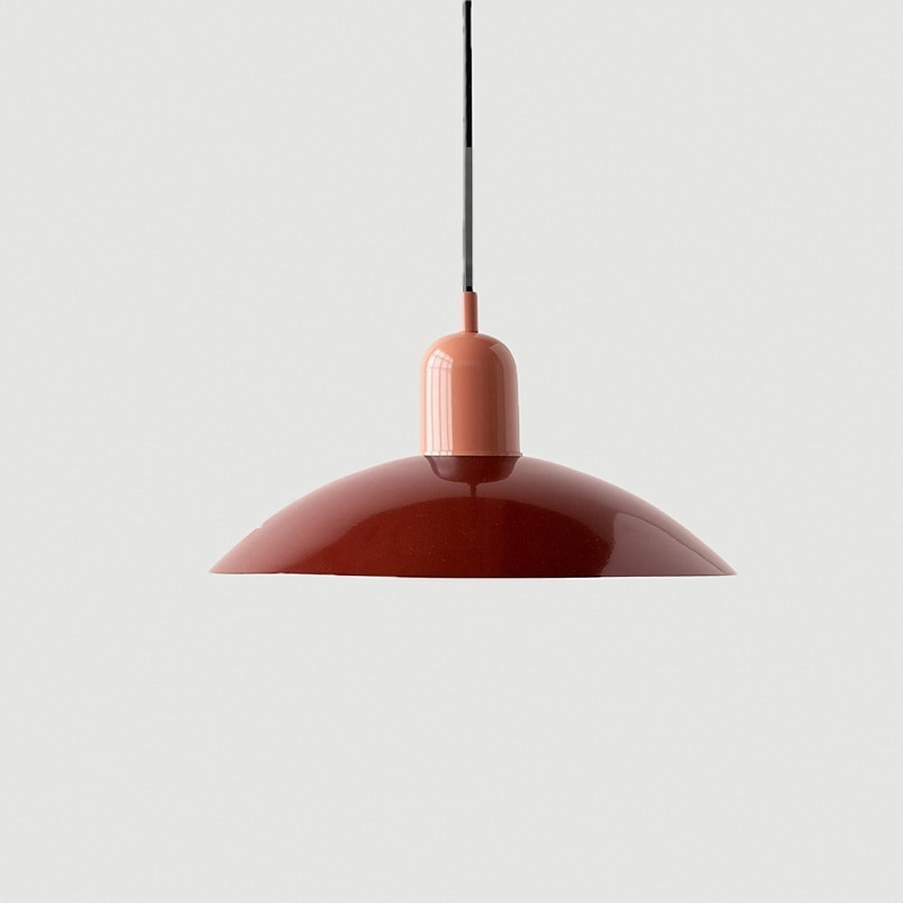 Suspension chapeau en métal coloré, scandinave – Camogli, finition bordeaux et rose