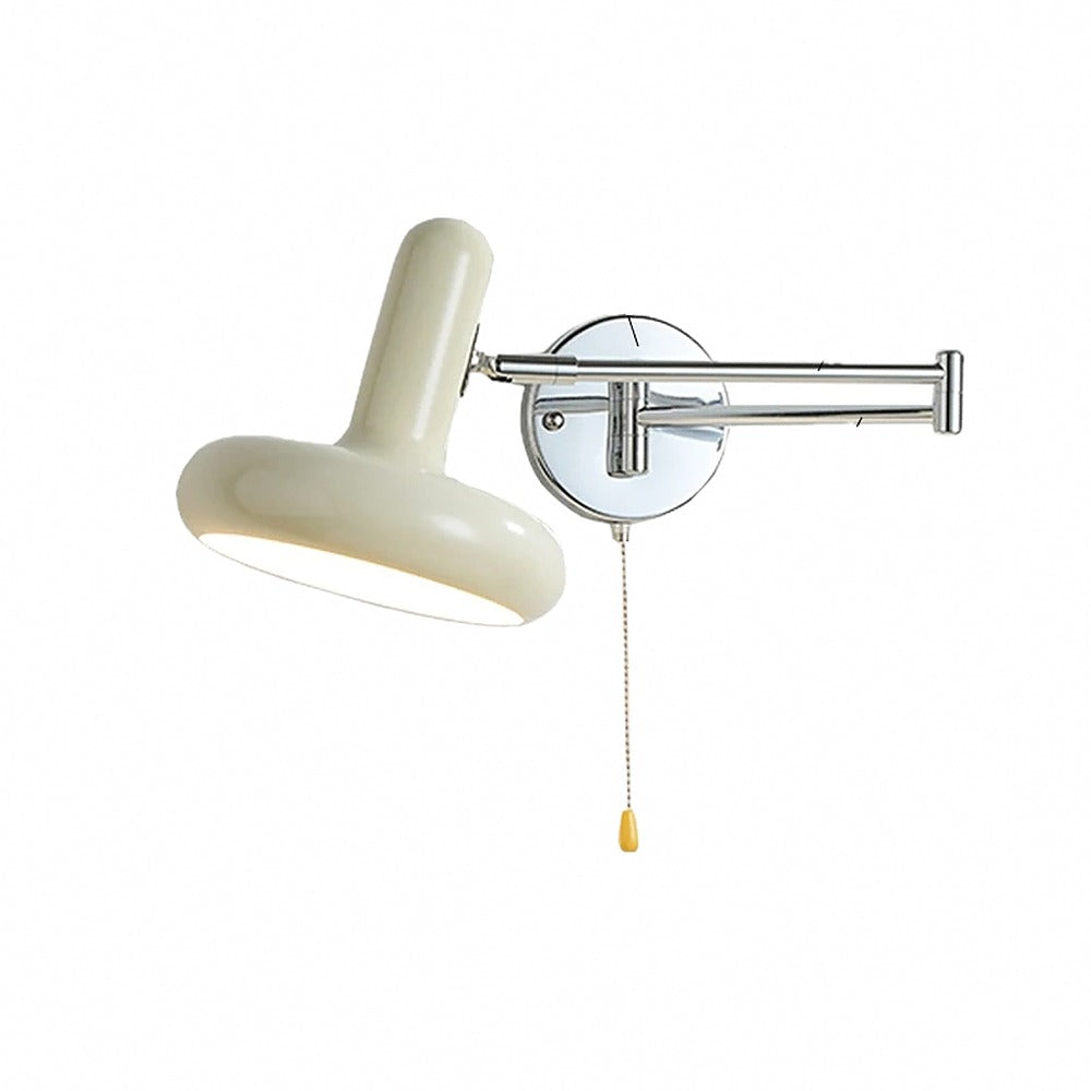 Applique à bras extensible et abat-jour champignon – Cancale, finition crème