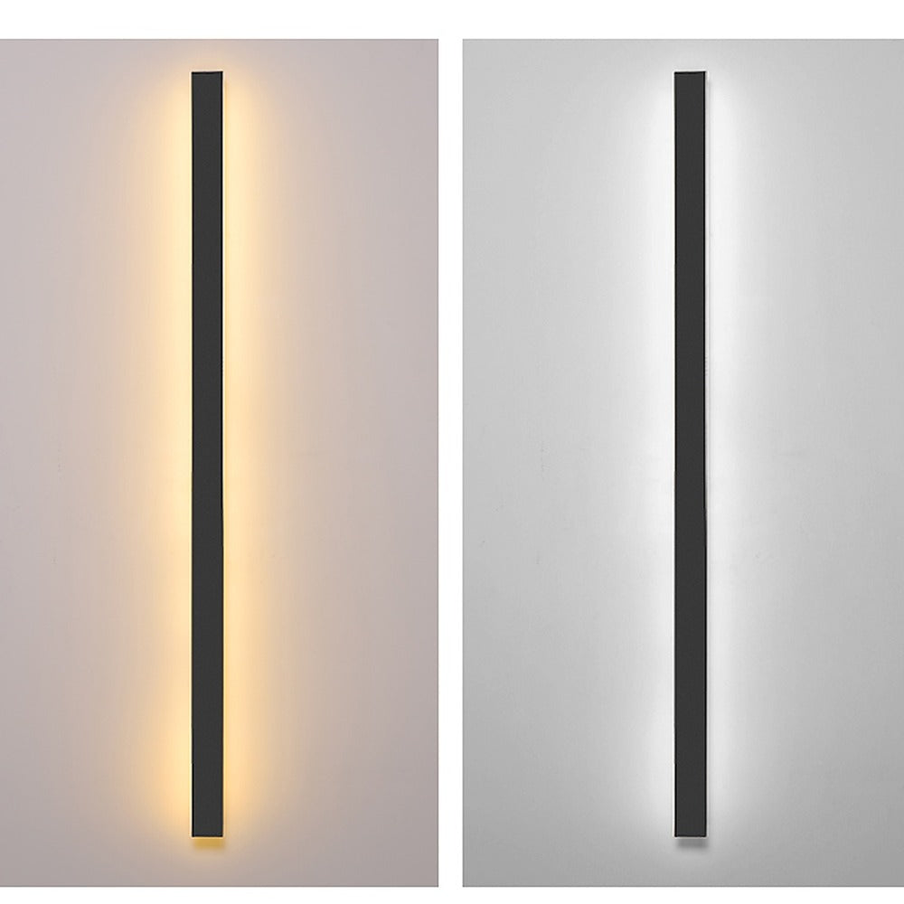 Applique extérieure linéaire en aluminium, 30 à 150 cm – Carnac, sur fond clair