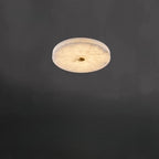 Plafonnier disque en albâtre, extra-plat – Carrare, finition ø 20 cm