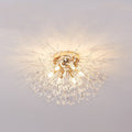 Plafonnier pissenlit en cristal, doré ou argenté – Saint-Cloud, finition doré, Ø 60 cm