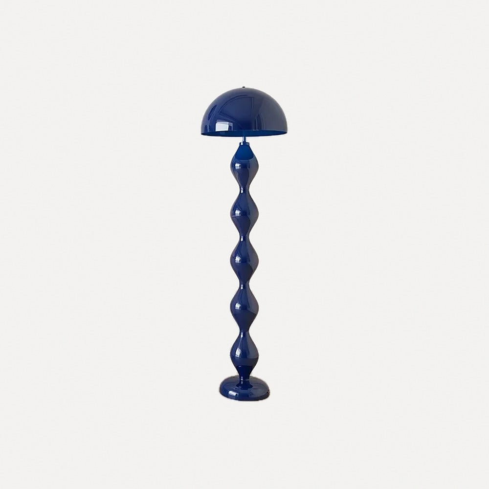 Lampadaire champignon laqué, six couleurs – Cortona allumé