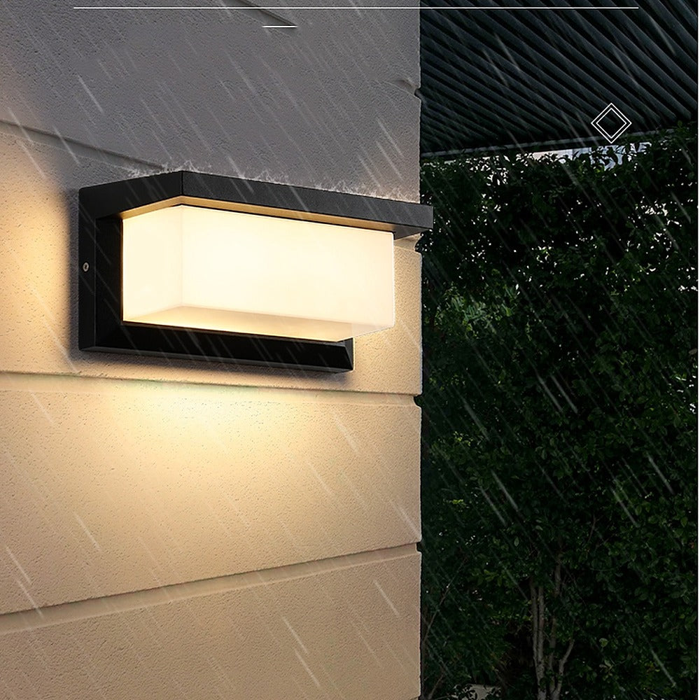 Applique extérieure LED, cinq formes, avec ou sans détecteur – Crozon, vue d’ambiance
