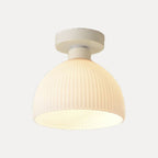 Plafonnier en verre cannelé ou céramique blanche – Dinard, sur fond blanc