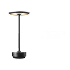 Lampe sans fil soucoupe en aluminium, tactile – Domfront, finition noir