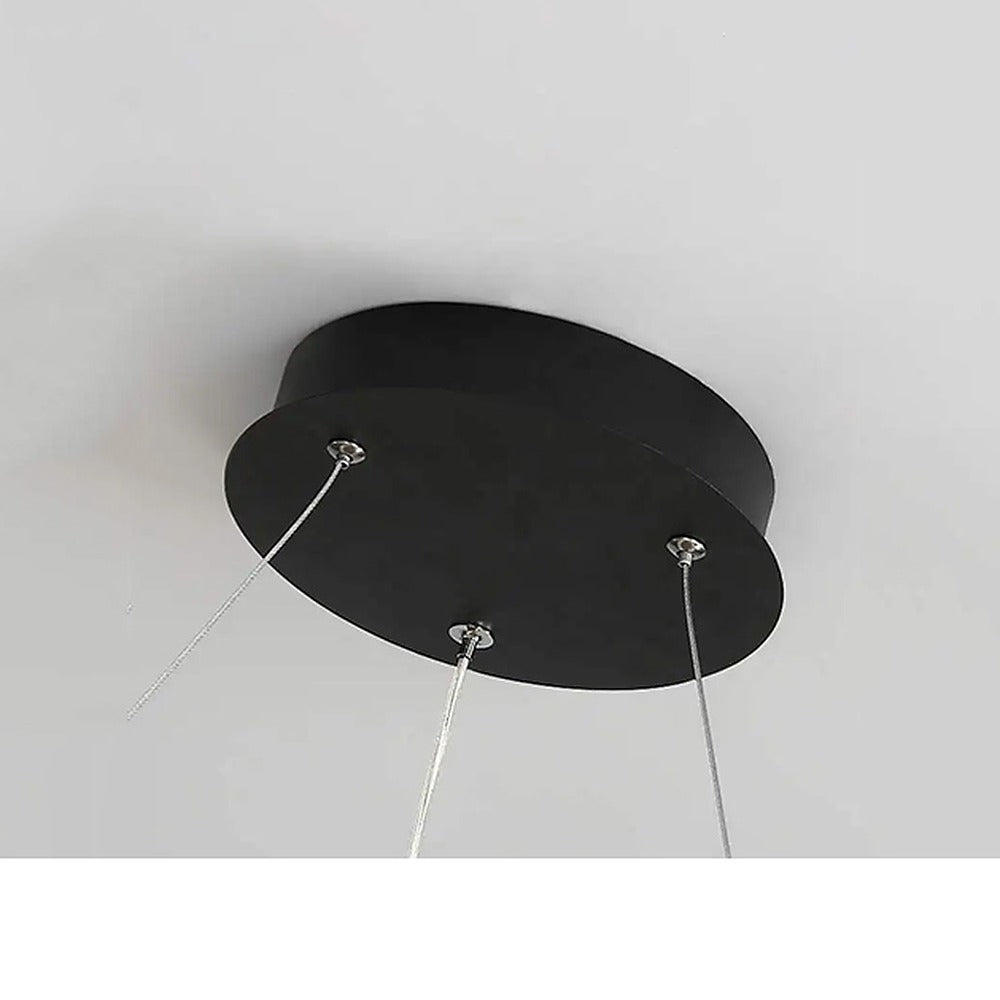 Suspension anneau de lumière LED, Ø 40 à 100 cm – Ermenonville, vue de détail