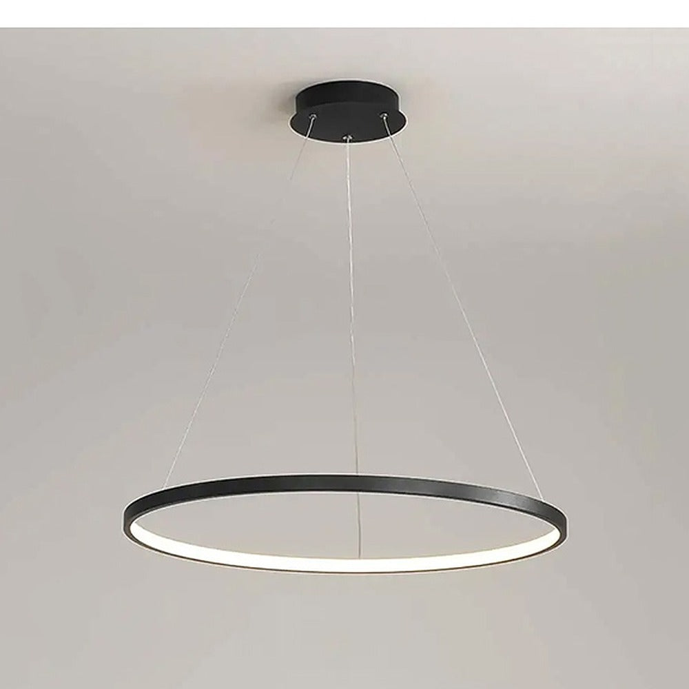 Suspension anneau de lumière LED, Ø 40 à 100 cm – Ermenonville, sur fond clair
