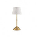 Lampe sans fil abat-jour plissé, pied laiton ou noir – Estaing, finition doré