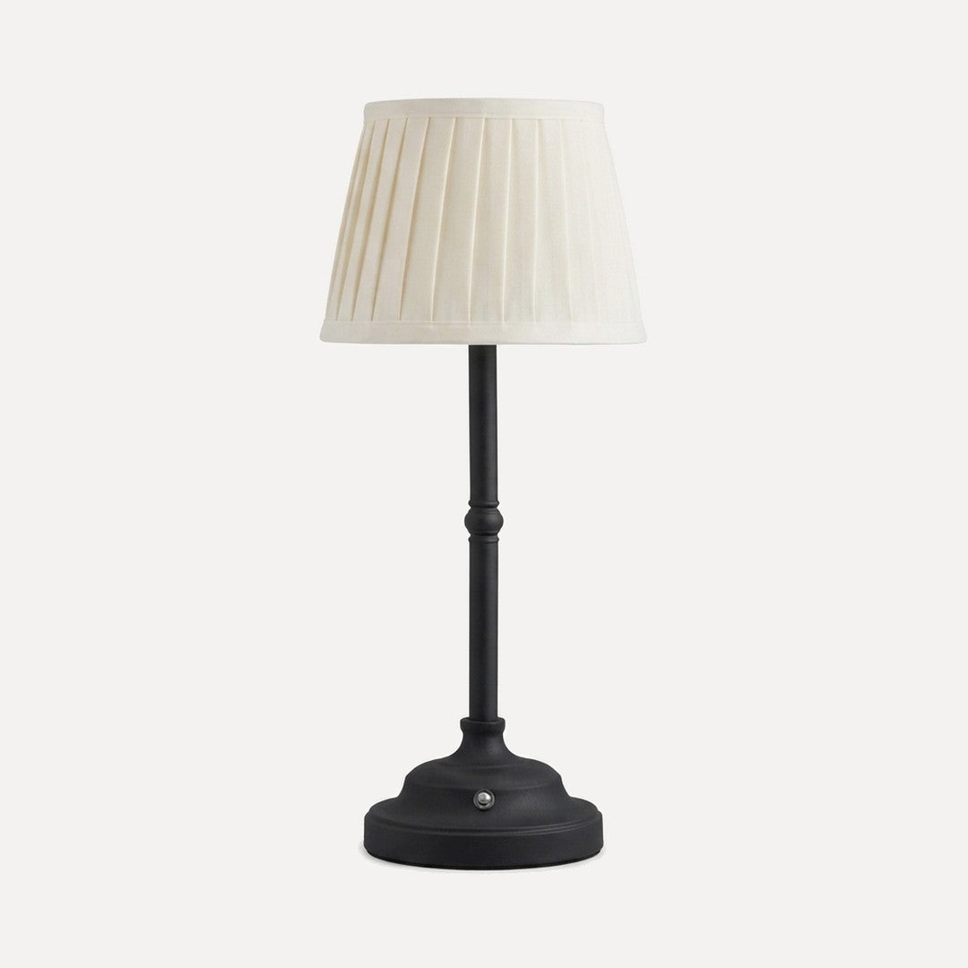 Estaing, lampe sans fil abat-jour plissé, Noir